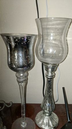 Glass candle holders