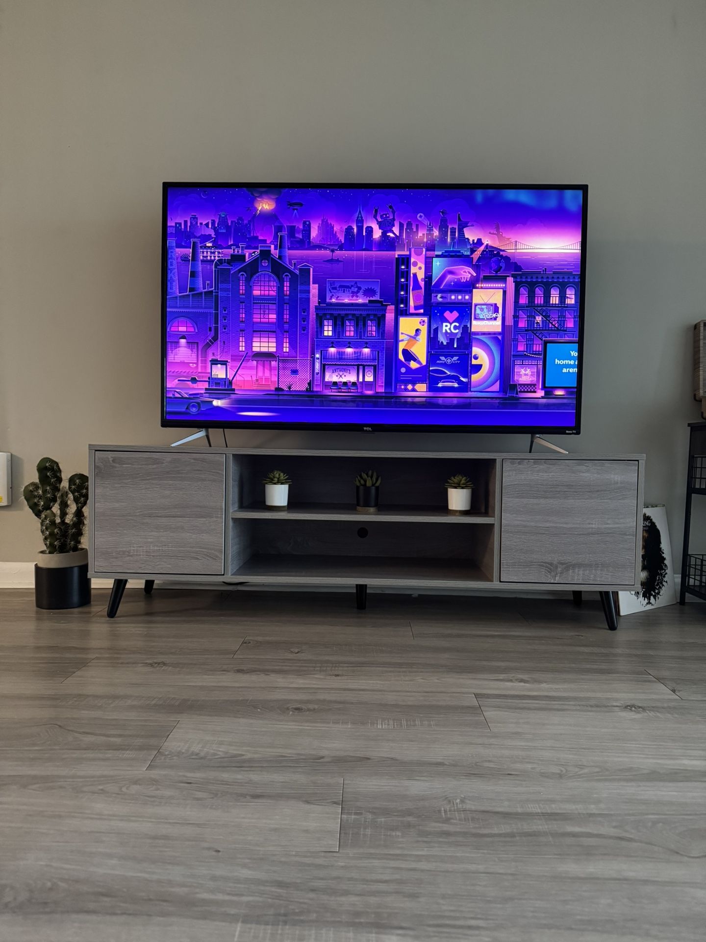 Modern TV Stand , Entertainment Center with Storage,