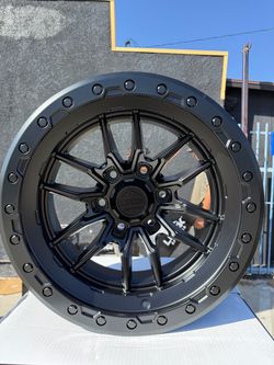 RINES LOCK 17x9 6x139 +1MM 106.2 MATTE BLACK w BLACK pickup Price