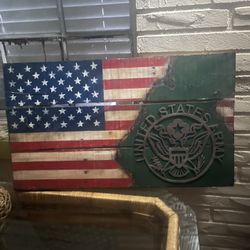 Wood Flag Army Emblem 