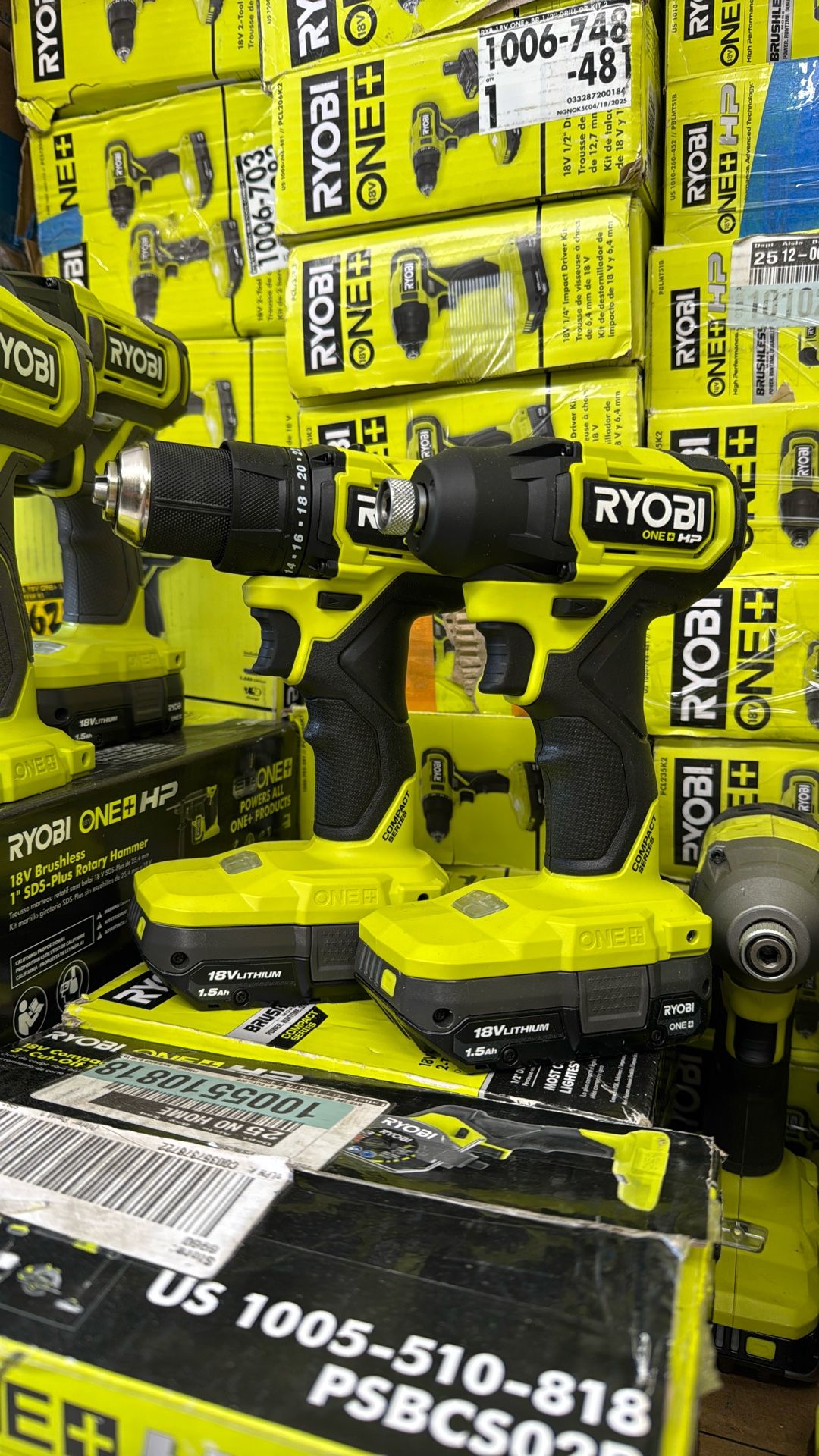 Ryobi 18v Combo Drill And Impact With 2 Batteries And Charger