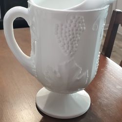 Vintage Milk Glass Pitcher