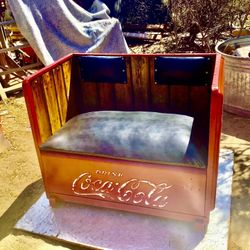 Restored Coca Cola Machine Into Bench 