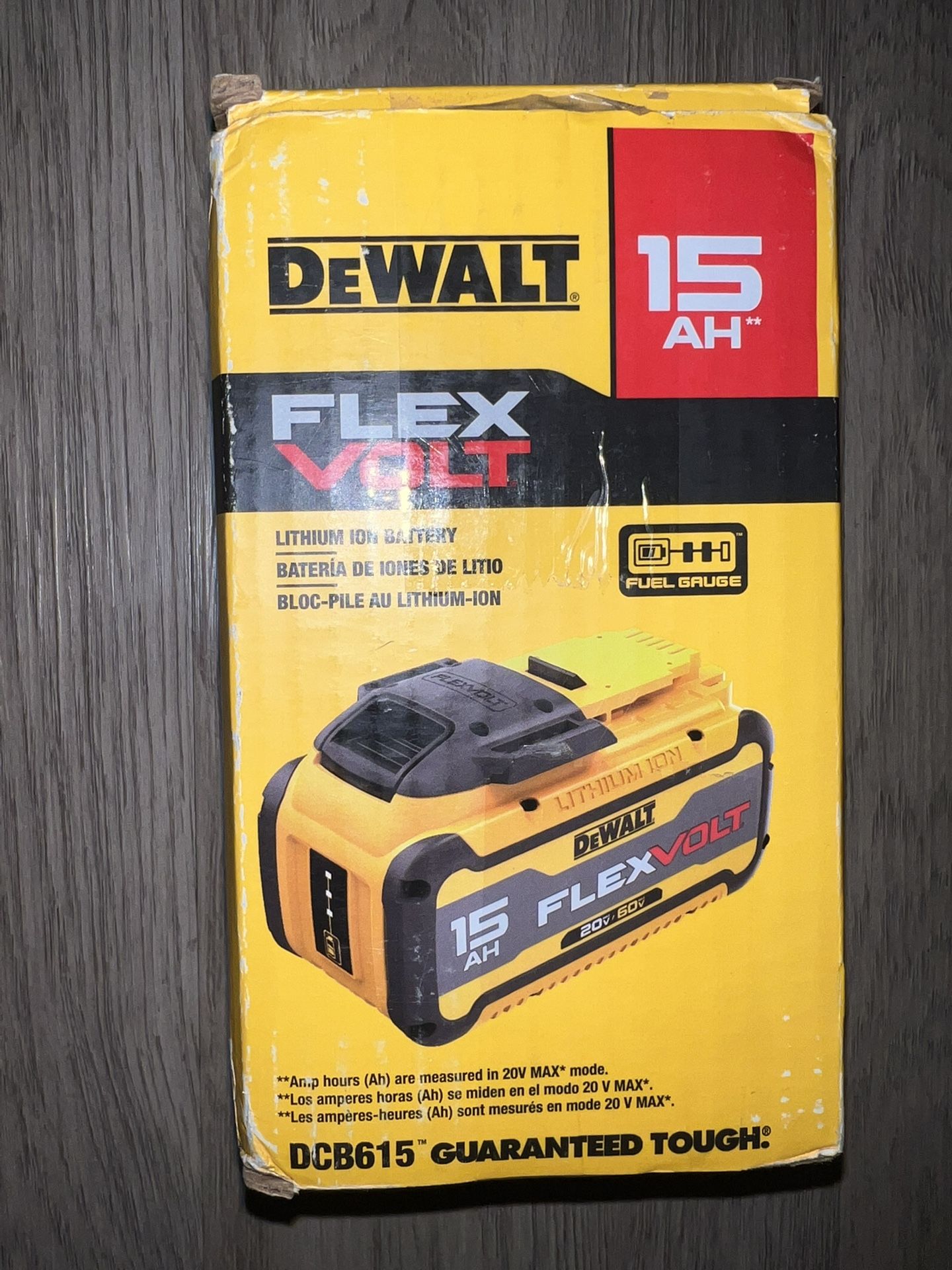 DEWALT FLEXVOLT 60V Lithium-Ion 15.0Ah Battery 