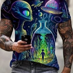 Men's Medium Alien Lab T Shirt. Brand New. 