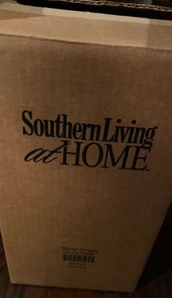 Southern Living circular hanging cloche holder