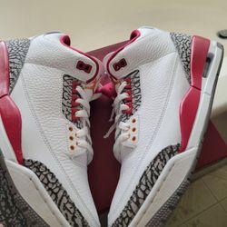 Jordan 3 Cardinal size 10, 