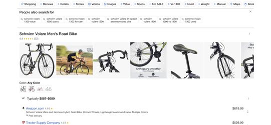 Schwinn volare online 1300 weight