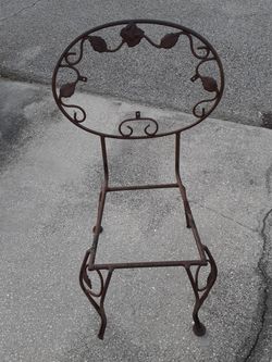 Rustic metal framed Garden chair for repurposing
