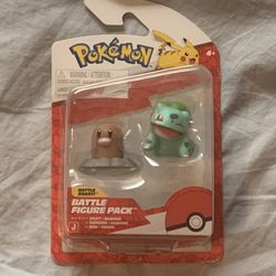 Jazwares Pokémon Battle Figure Pack: Diglett & Bulbasaur