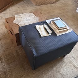 Used Clean Blue Ottoman- Doesn’t Have Storage Inside