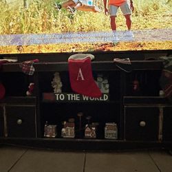 Tv Stand , Dark Expresso, Great Condition, Fits Up To A 75” Tv