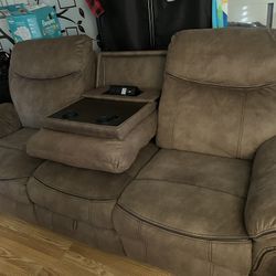 Brown Recliner Sofa 