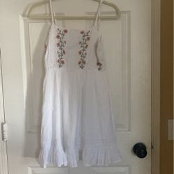 White Dress With Flowers 