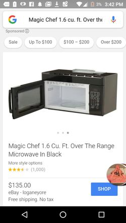 Over the range microwave