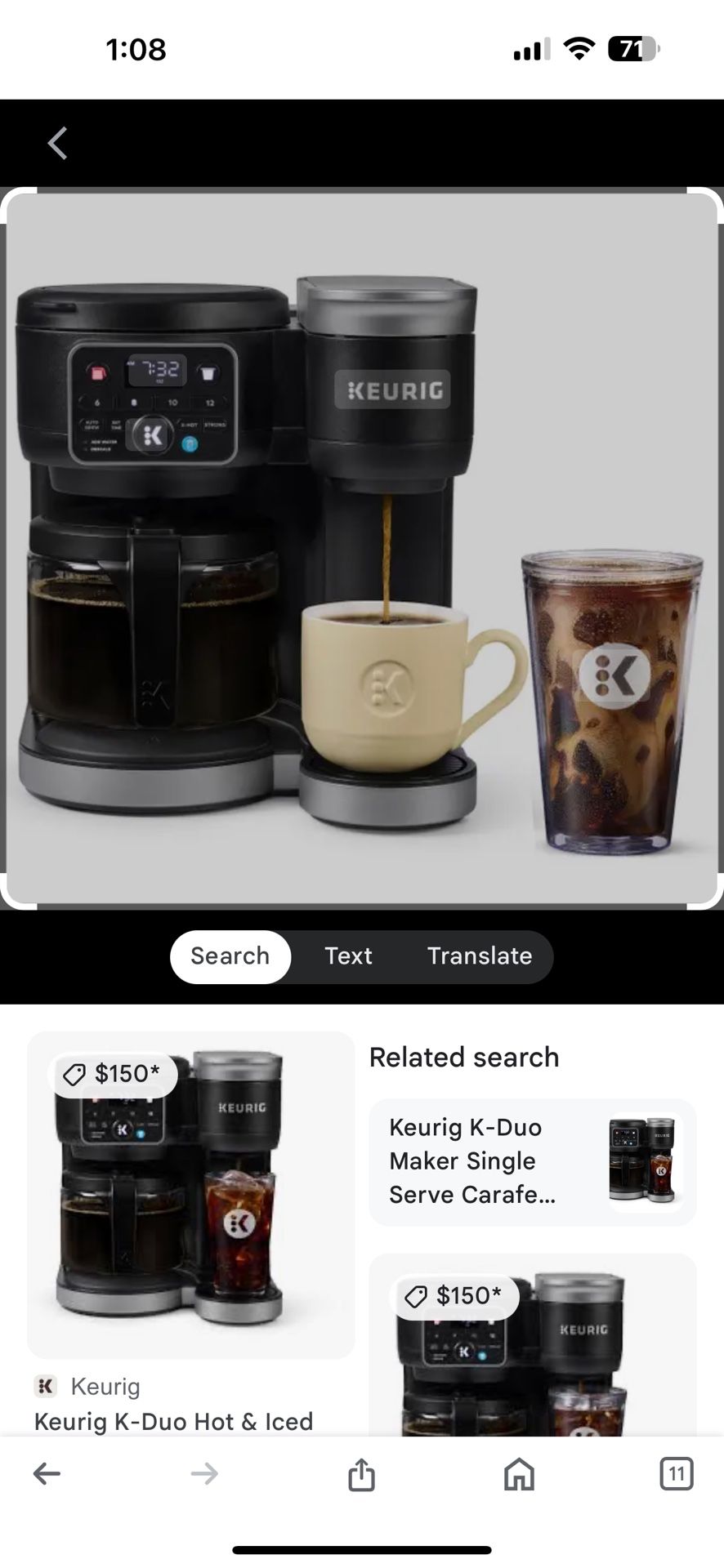 K Duo Single Serve and Carafe Coffee Maker