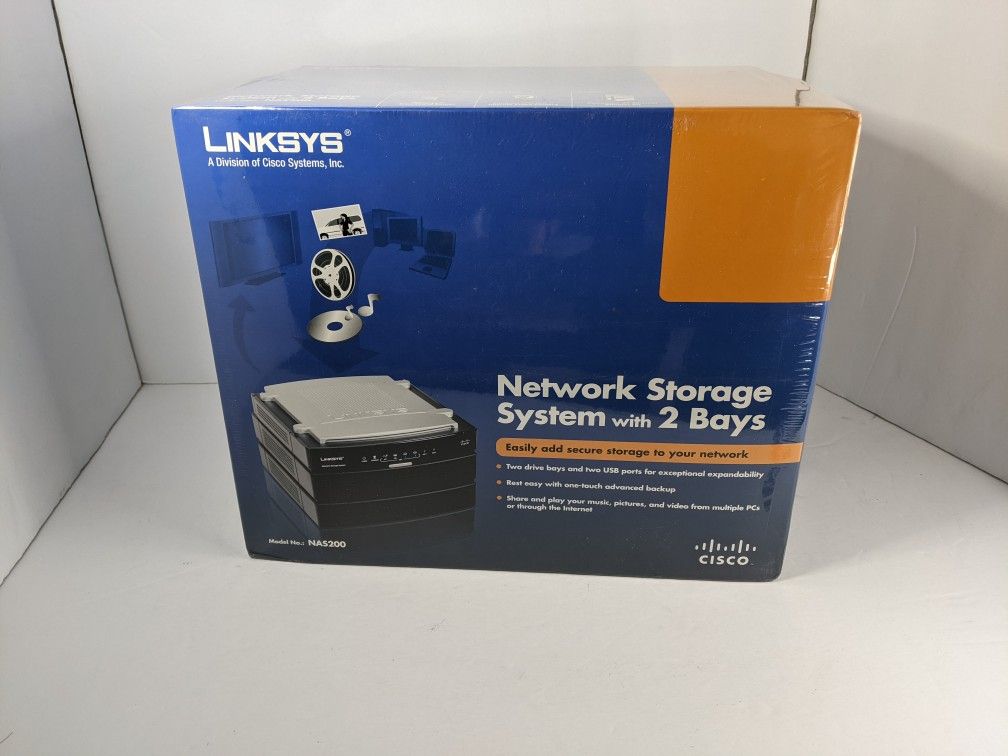 Cisco-Linksys Network Storage System with 2 Bays (NAS200) Brand New Sealed