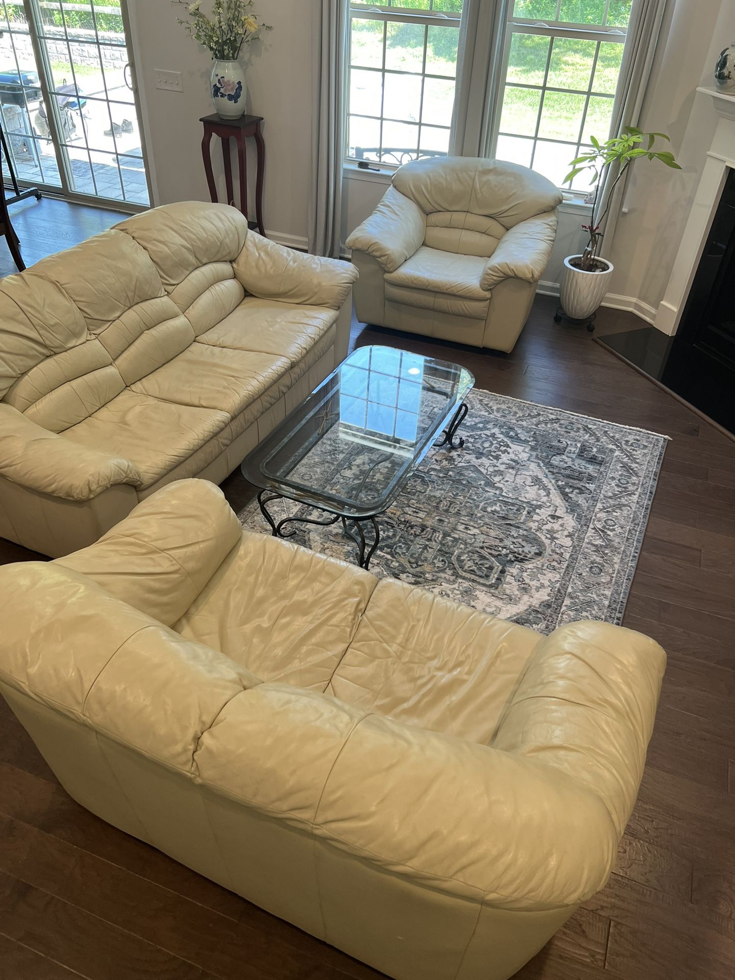 Leather Sofa Set