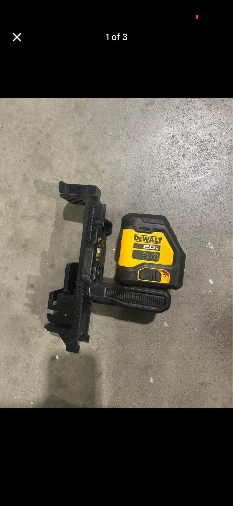 Dewalt 20v green cross line laser level (tool only)