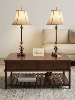 Coffee Table & 2 Lamps – $50 for All