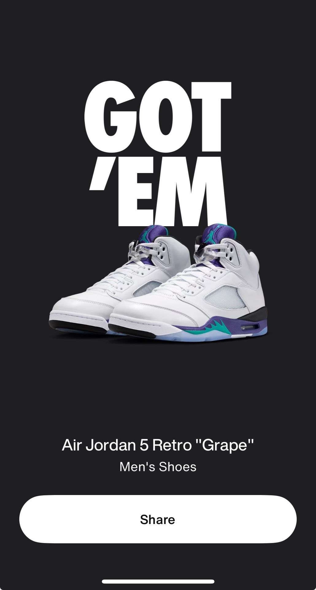 Jordan 5 Grape