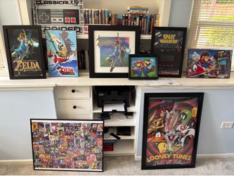 Retro Gamer & Cartoon Art Collection – Zelda, Mario, Looney Tunes