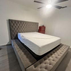 Bed Frame And Walk Around Drawers 