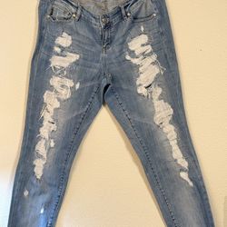 TORRID Size 14 Premium Distress Boyfriend jeans.