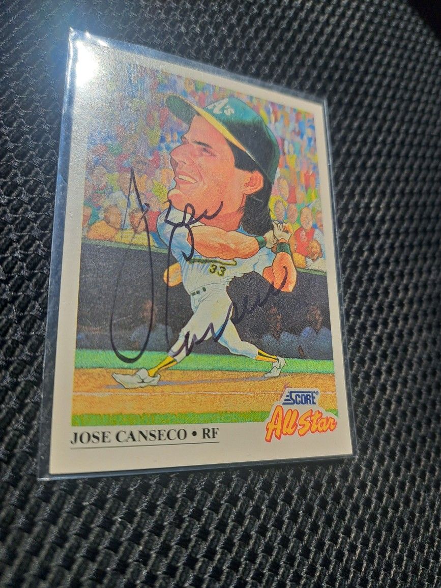 Jose Canseco Autograph Baseball Card