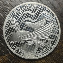2020 Tokelau 5 Dollars 1oz SILVER Coin (Hahave Flying Fish)