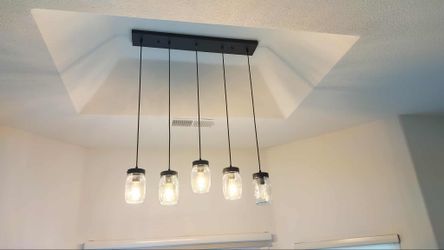 Five Light Linear Chandelier