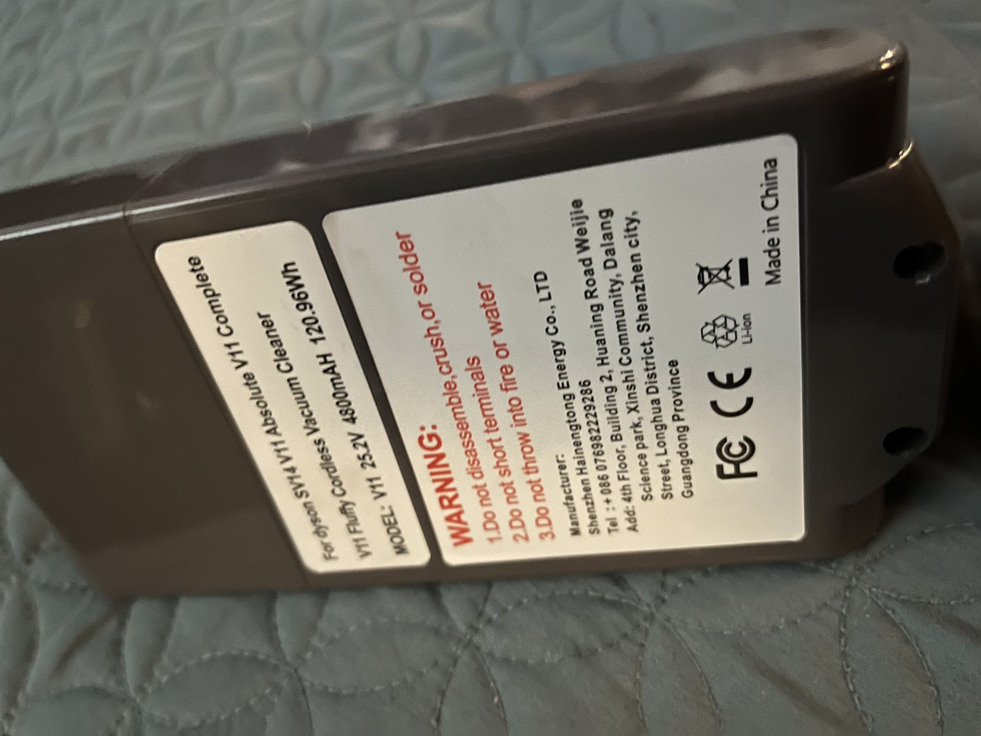 Dyson Vacuum Battery