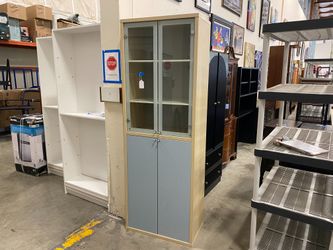 IKEA Magiker 4 Door Glass Top Display Cabinet