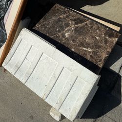 Excess unused marble and stone tiles