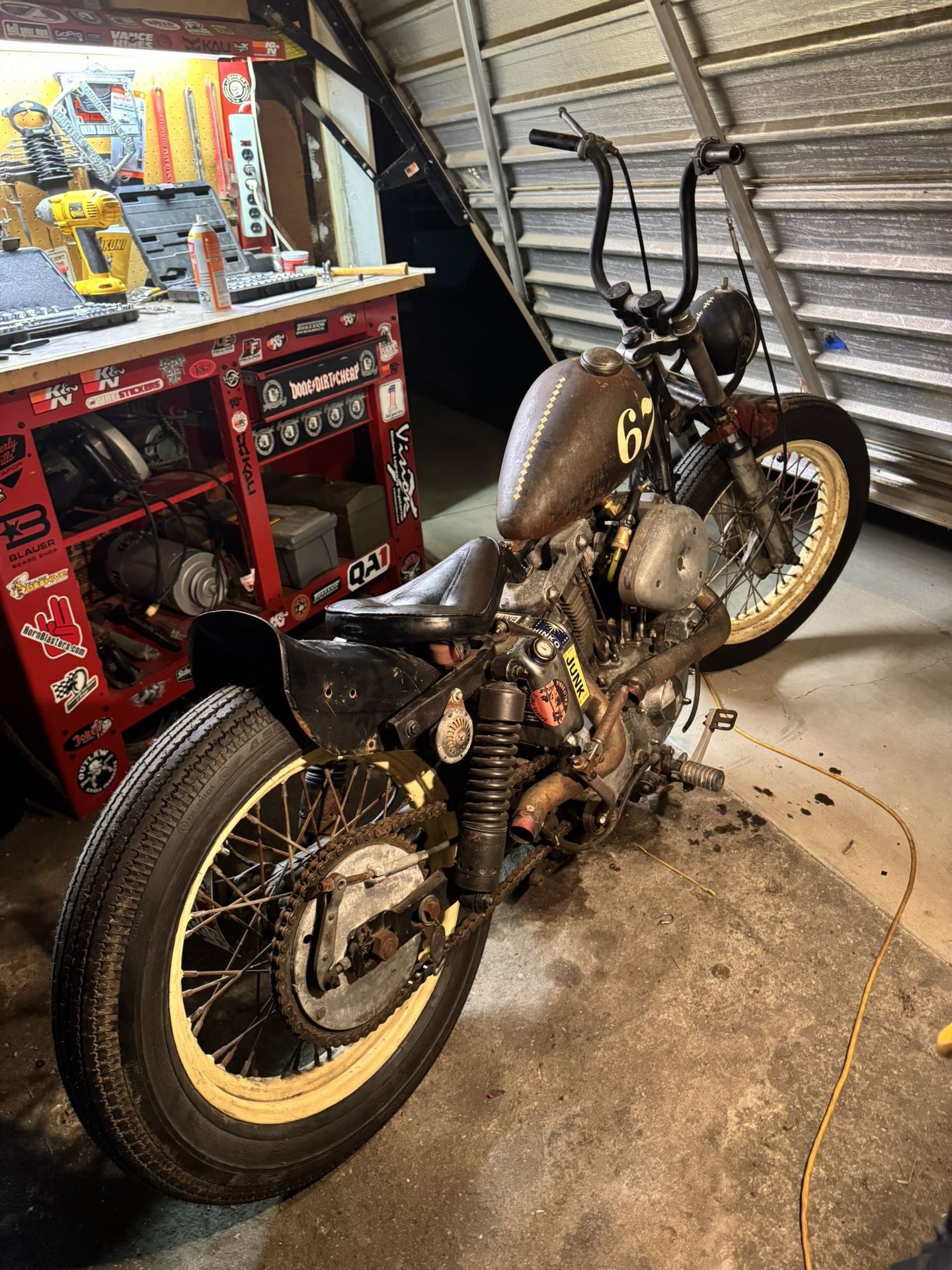 1976 Harley Davidson, Ironhead sportster XLCH custom RatRod