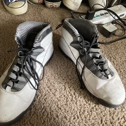 Air Jordan 10 Retro Steel Size 12 White/black/grey