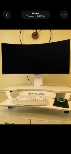 VERSADESK PowerPro: Electric Standing Desk Converter - Height Adjustable Desk Riser with Keyboard Tray - Holds 80 Ibs - Built-in USB Charging Port - E