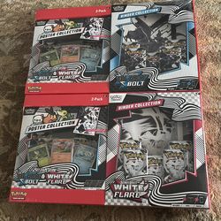 Pokemon TCG Black Bolt/White flare 2-pack with Binder collection and  Poster Collection