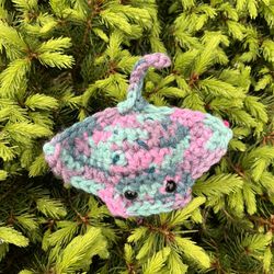 Small Crochet Sting Ray Lavenders Blues Rainbow 