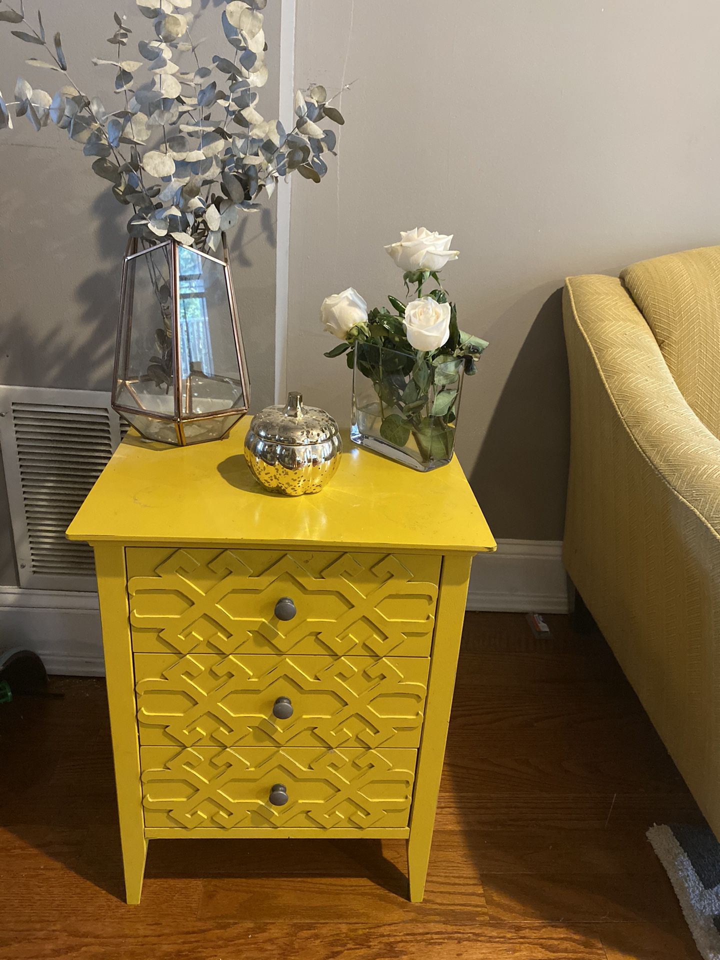 Golden Yellow Nightstand/End Table