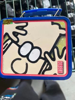 Dilbert Metal Lunch Box Vintage Cartoon Tin Lunchbox Office Humor