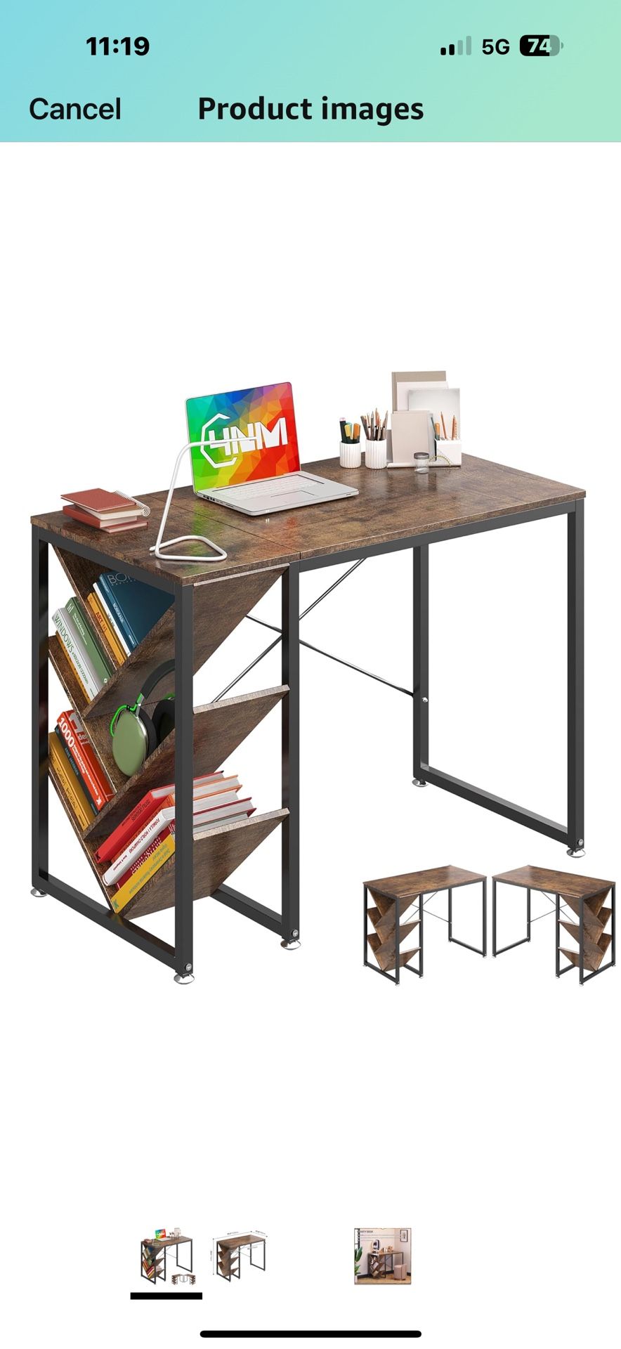 4NM Small Tree Bookshelf with Storage 