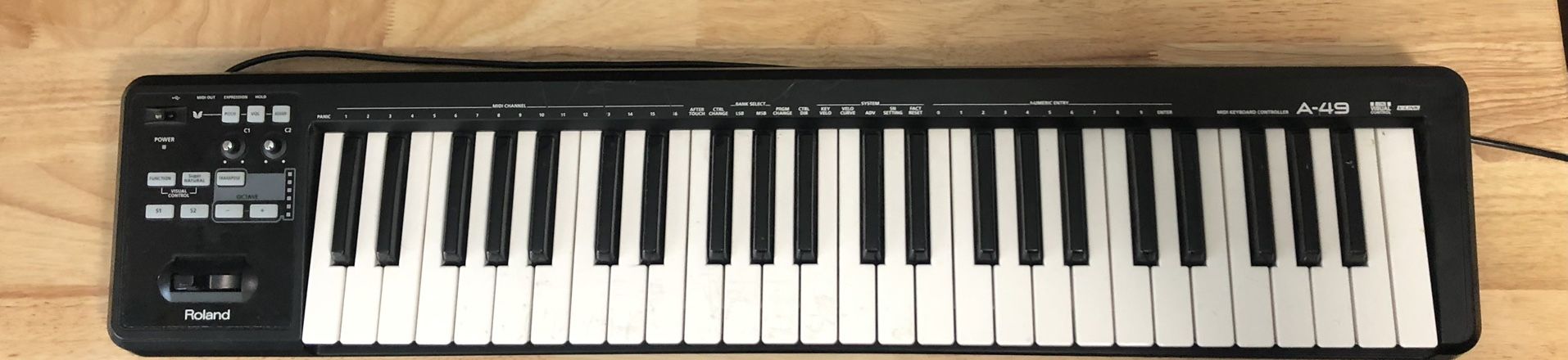 Roland A-49 MIDI Keyboard $110