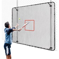 Brand New In The Box- Fence-Mount Tennis Rebounder Net 12x8FT – Space-Saving Tennis Practice Wall with Adjustable Rebound Angle – Solo Training Net Fi