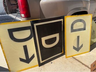 Lot of three “Delta” airfield sign panels
