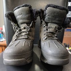 Timberland Boots. A5359. Mid-Calf. Black Defender. Faux Shearling. Women Size 9.