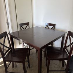 WOOD DINING TABLE SET