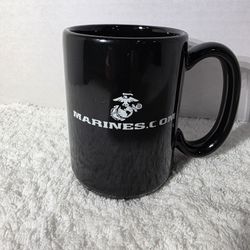 US Marine Corps Black Ceramic Coffee Mug