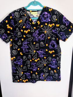 Scrub Top Baby Looney Tunes Halloween