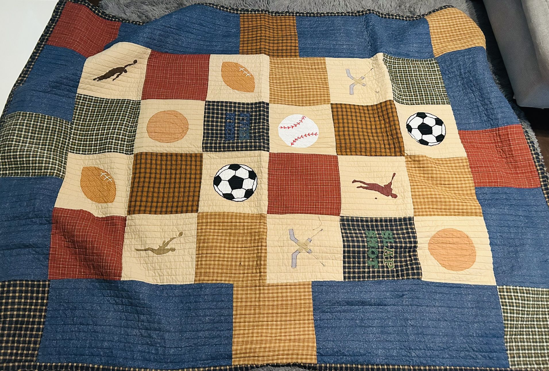 Sports Themed Full/Double Bed Quilt Comforter